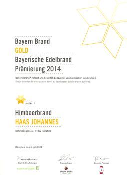 Gold-Himbeerbrand
